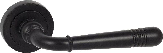 Kľučka dverí Loft-R na okrúhlej rozete, čierna