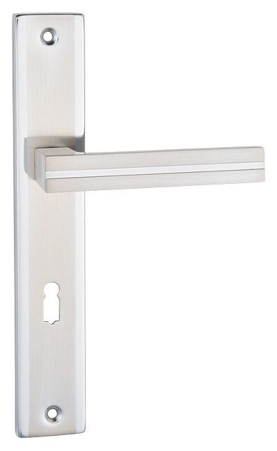 Kľučka Schaffner Mada 72 mm s kľúčom, satén nikel/chróm