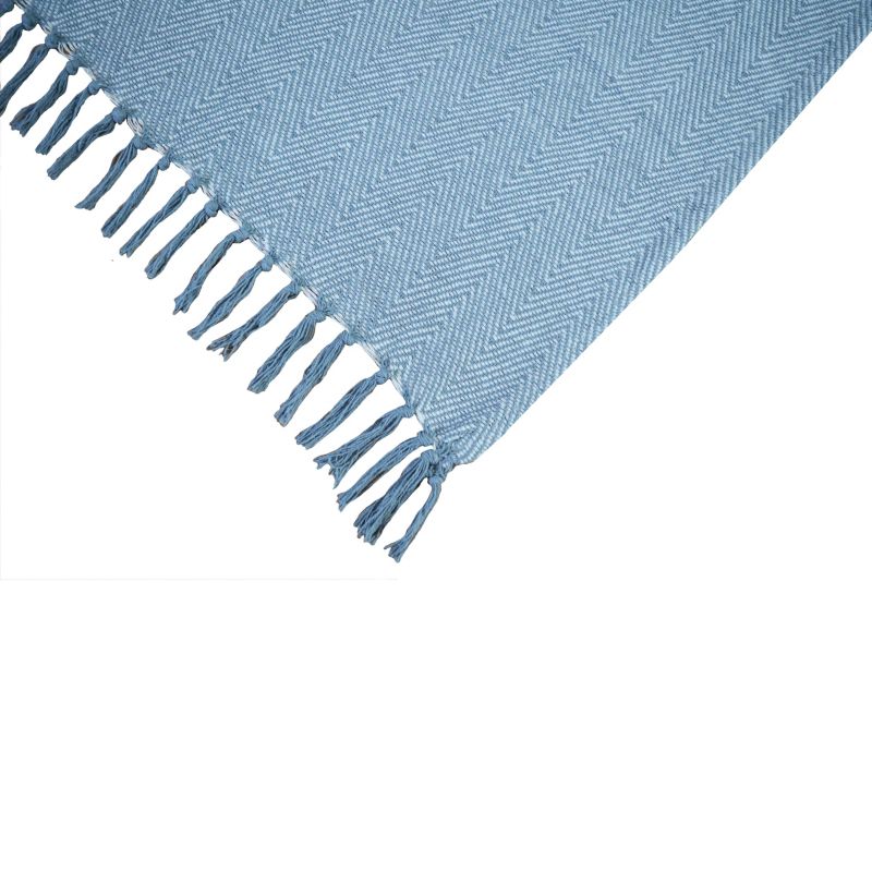 Tkaná deka 130 x 170 cm rybia kosť sivá