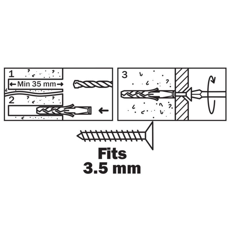 Vytáčacie nylonové rozperné hmoždinky 5 x 25 mm 200 ks.