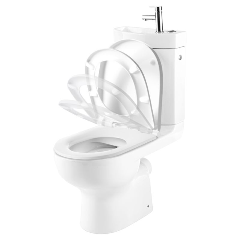 Cavally bezrámové WC kompaktné 3/6 l s umývadlom a soft-close sedadlom
