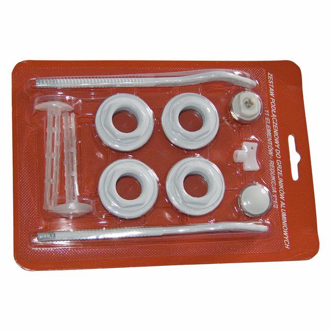 Montážna sada pre hliníkové radiátory Idmar, 11 kusov.