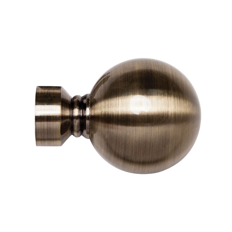 Farby Koncovka guľového závesu, starožitná mosadz, 19 mm