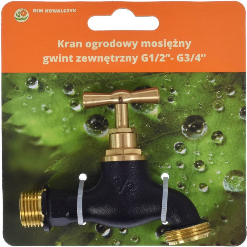 Mosadzný kohútik 1/2" 3/4" čierny