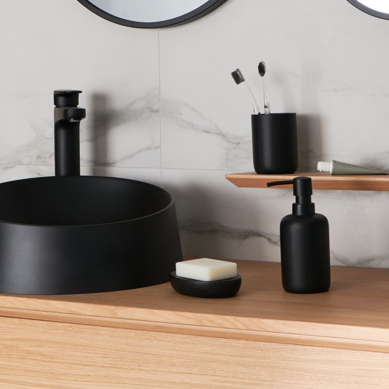 Kúpeľňový hrnček Ulva čierny