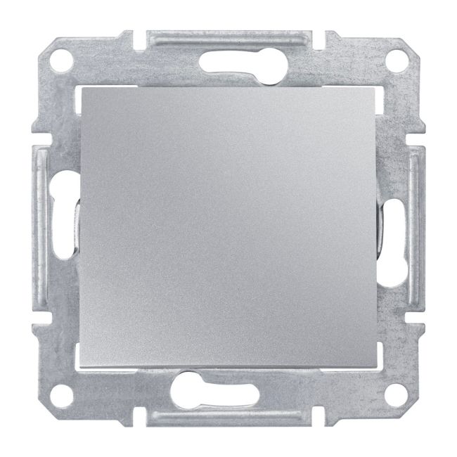 Jednoduchý schodiskový vypínač Schneider Electric Sedna hliník