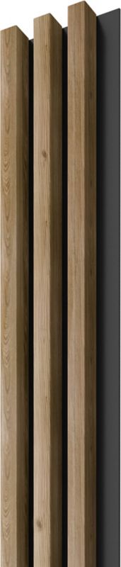 Stegu nástenné lišty 275 x 17,6 cm čierna/dub 3 prvky
