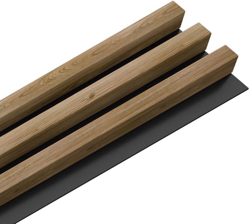 Stegu nástenné lišty 275 x 17,6 cm čierna/dub 3 prvky