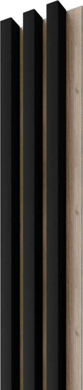 Stegu nástenné lišty 275 x 17,6 cm dub/čierna 3 prvky