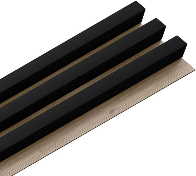 Stegu nástenné lišty 275 x 17,6 cm dub/čierna 3 prvky
