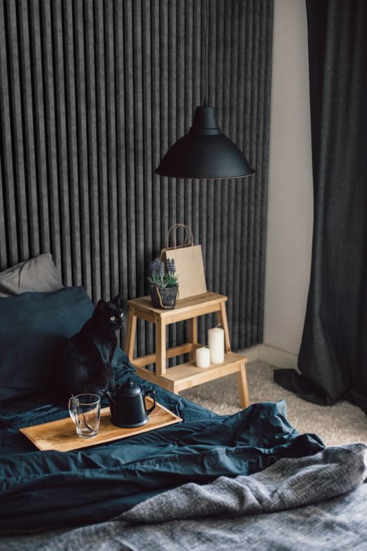 Stegu Comfort mestské/čierne nástenné lišty, 5 prvkov