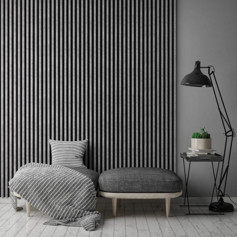 Stegu Comfort mestské/čierne nástenné lišty, 5 prvkov