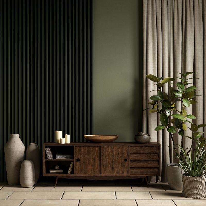 Stegu Linea Comfort nástenné lišty, 5 prvkov, Botanic black