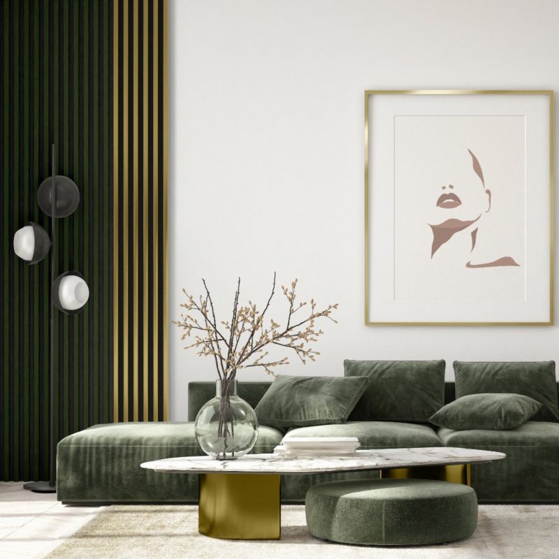 Stegu Linea Comfort nástenné lišty, 5 prvkov, Botanic black