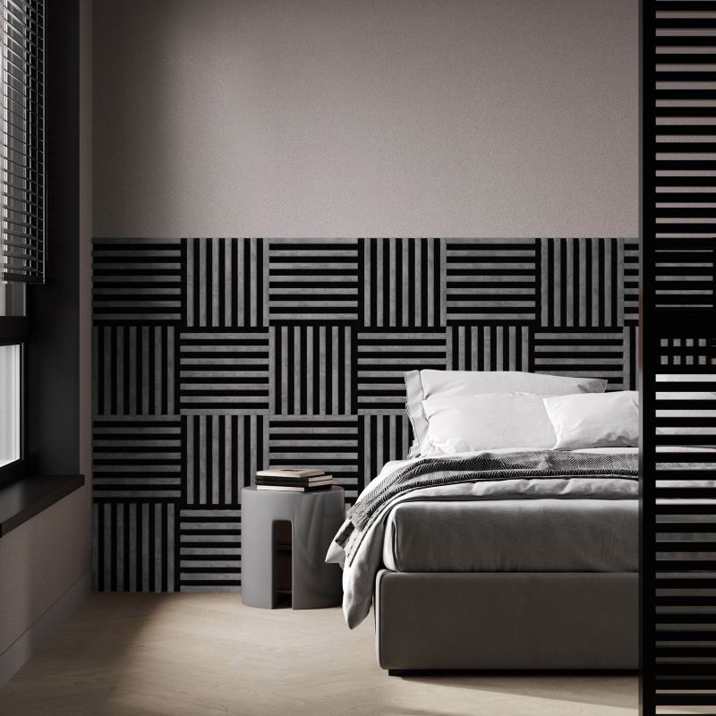 Stegu Linea Urban mini čierne nástenné lišty