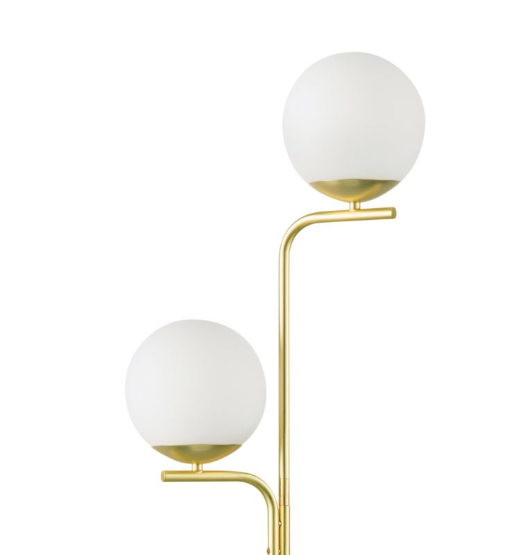 Stojacia lampa Baldaz 2-svetlo E14, mosadz