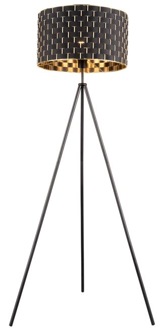 Stojacia lampa Marasales 1 x E27 čierna