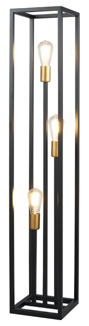 Čierno-zlatá stojaca lampa Vigo