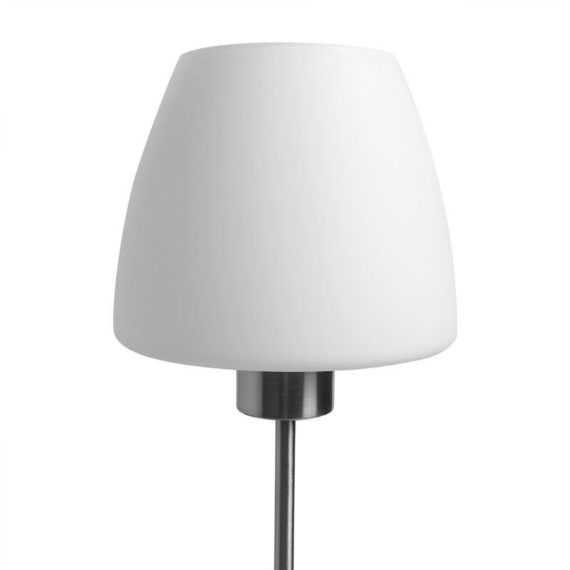 Stolná lampa Kluan E14, brúsený chróm