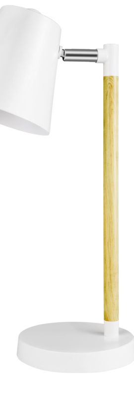 Mulanje 1-svetlo E27 stolová lampa biela / drevo