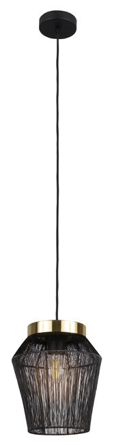 Závesná lampa Escandidos 1 x E27 čierna