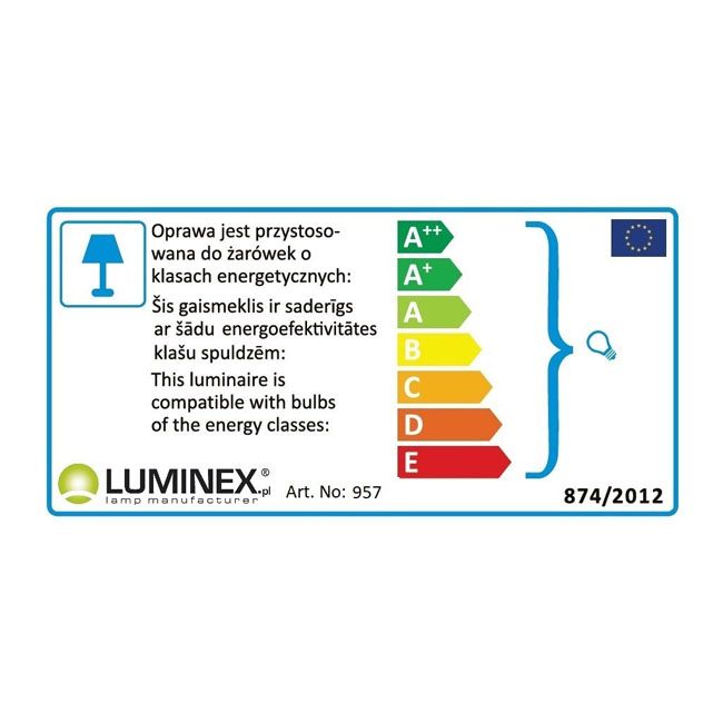 Luminex Gerid závesné svietidlo 3 x 60 W E27 čierne