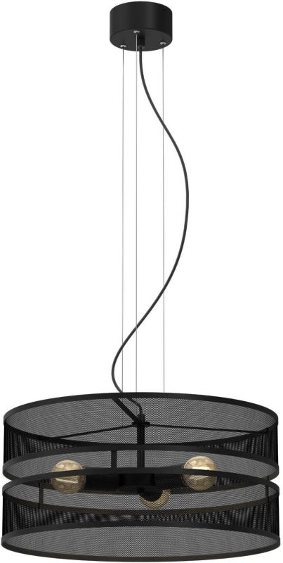 Závesná lampa Luminex Glum 3-light E27, čierna