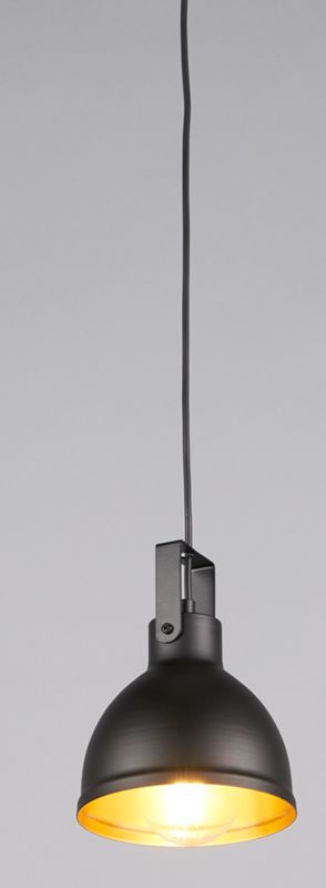 Závesná lampa Mars 1-light E27, čierna / zlatá