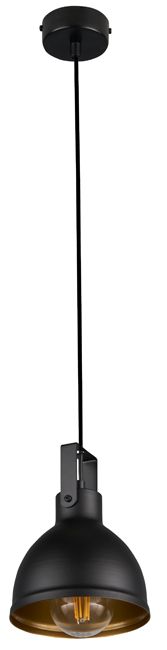Závesná lampa Mars 1-light E27, čierna / zlatá