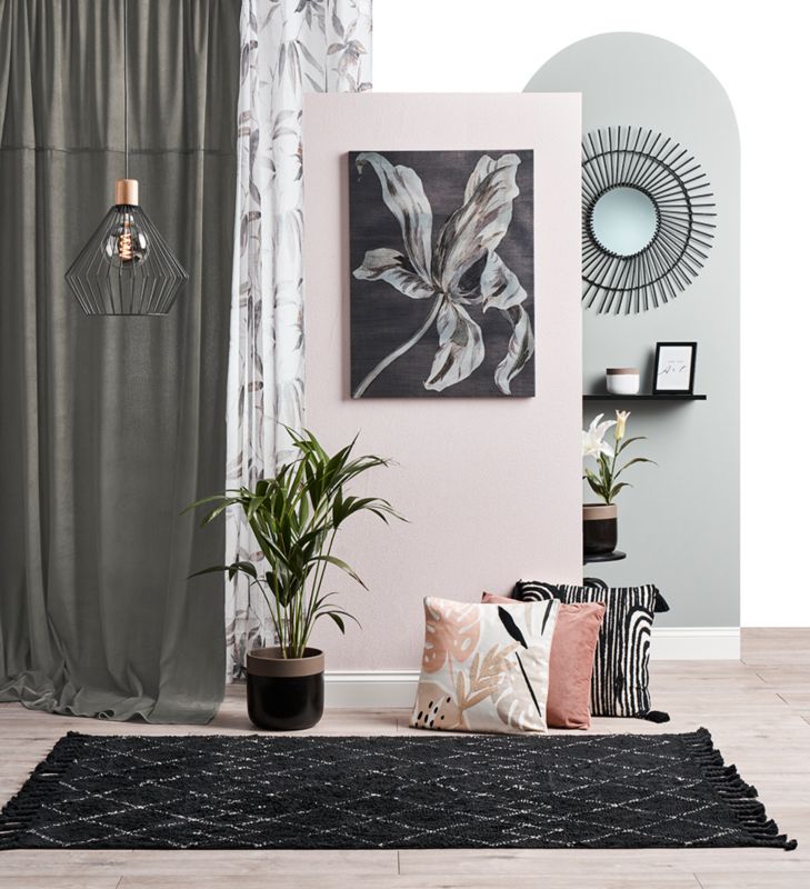 Závesná lampa Palmorla 1 x E27 čierna a drevo