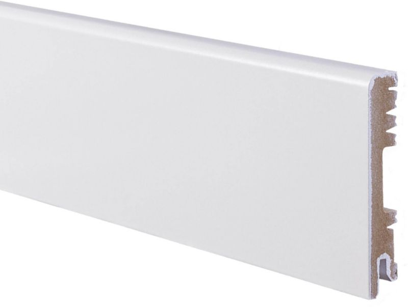 MDF soklová lišta Foge LB1 100 16 x 100 x 2000 mm biela polomatná