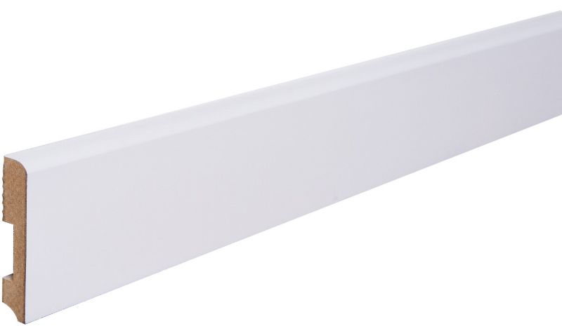 Foge LB1 MDF soklová lišta, polomatná biela, 8 cm, 2 m