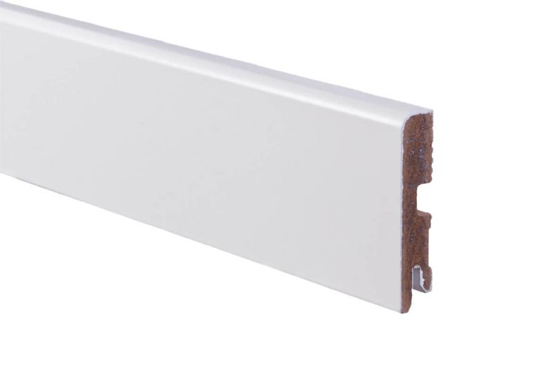 Foge LB1 MDF soklová lišta, polomatná biela, 8 cm, 2 m