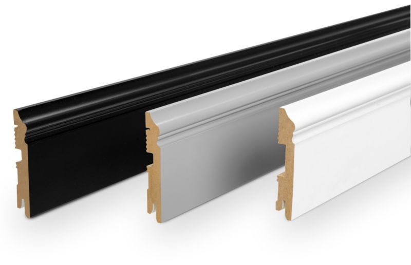 MDF soklová lišta Foge LB3 100 pololesklá biela 200 x 10 x 1,6 cm