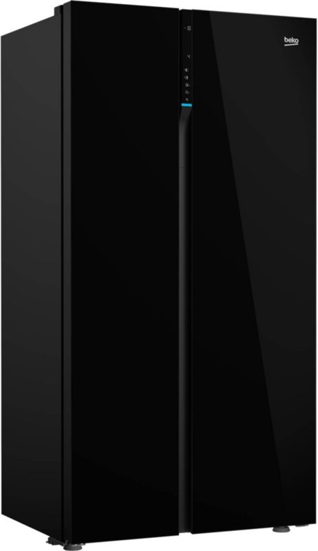 Chladnička Beko SBS GN16314 179 cm čierne sklo