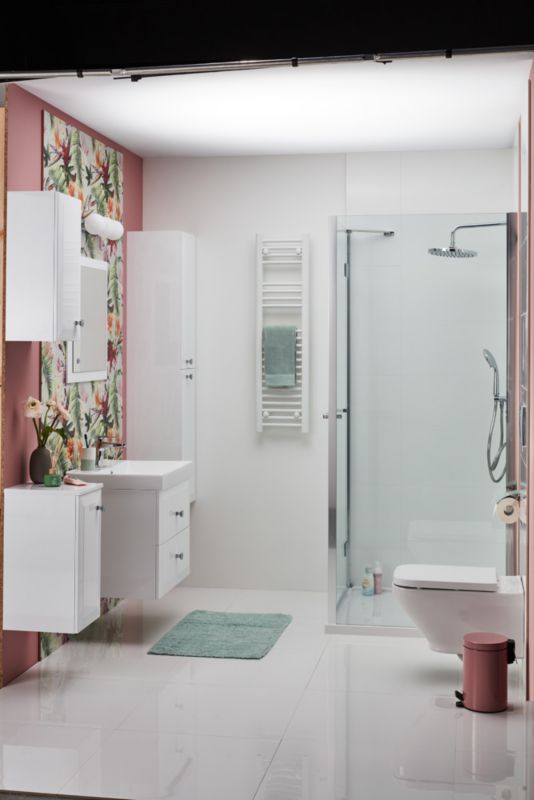 Štvorcové zrkadlo Mirano Vena 60 x 60 cm v bielom ráme