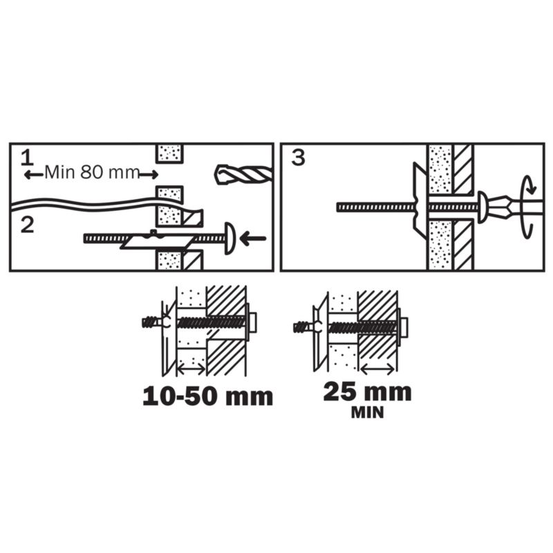 Upevnenie číselníka na sadrokartón
