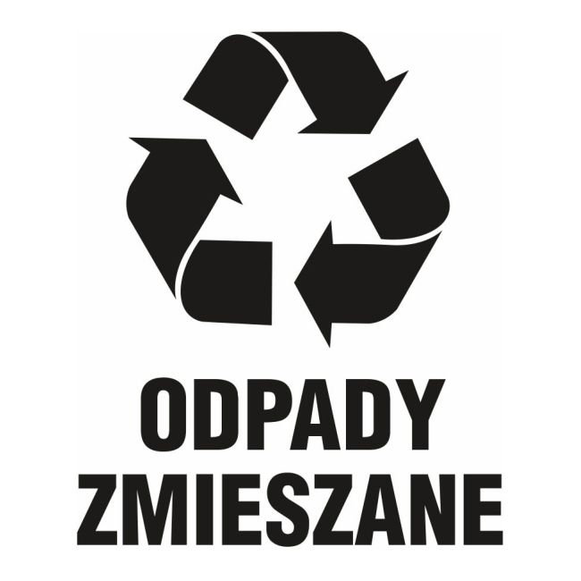 Nálepka na kôš na triedenie odpadu Zmesový odpad