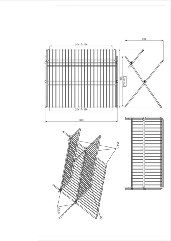 dvojúrovňový odkvapkávač riadu, 32 cm