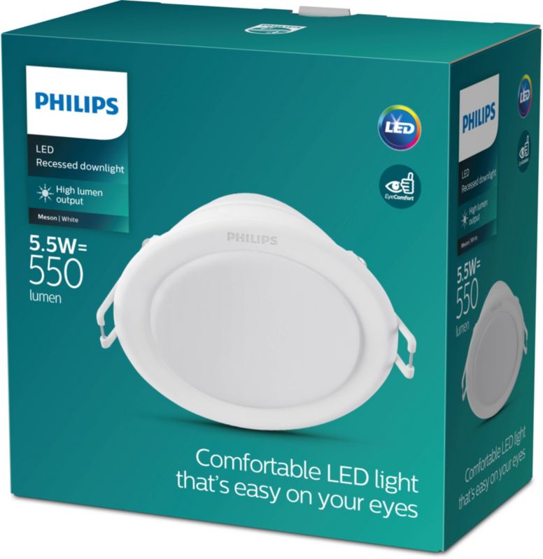 LED lampa Philips Meson 550 lm 4000 K biela