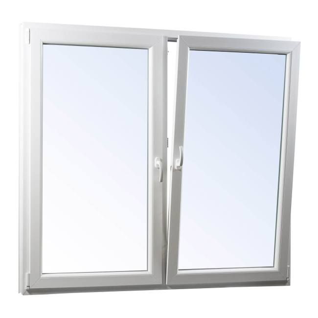 PVC otočno-sklopné okno, trojsklo, 1165 x 1435 mm, symetrické, antracit