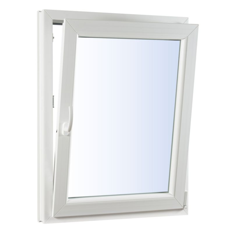 PVC výklopné a otočné okno, dvojité zasklenie, 565 x 1135 mm, pravé, biela/antracitová