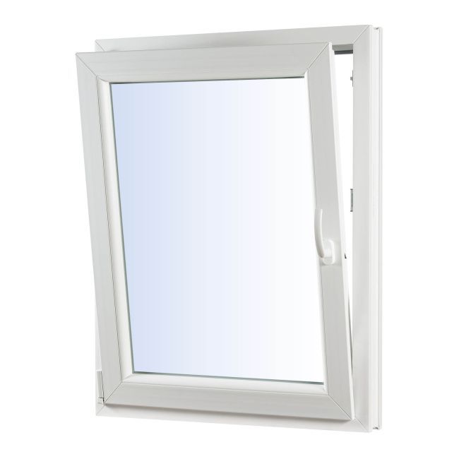 PVC výklopné okno, trojsklo, 565 x 835 mm, ľavé, antracit