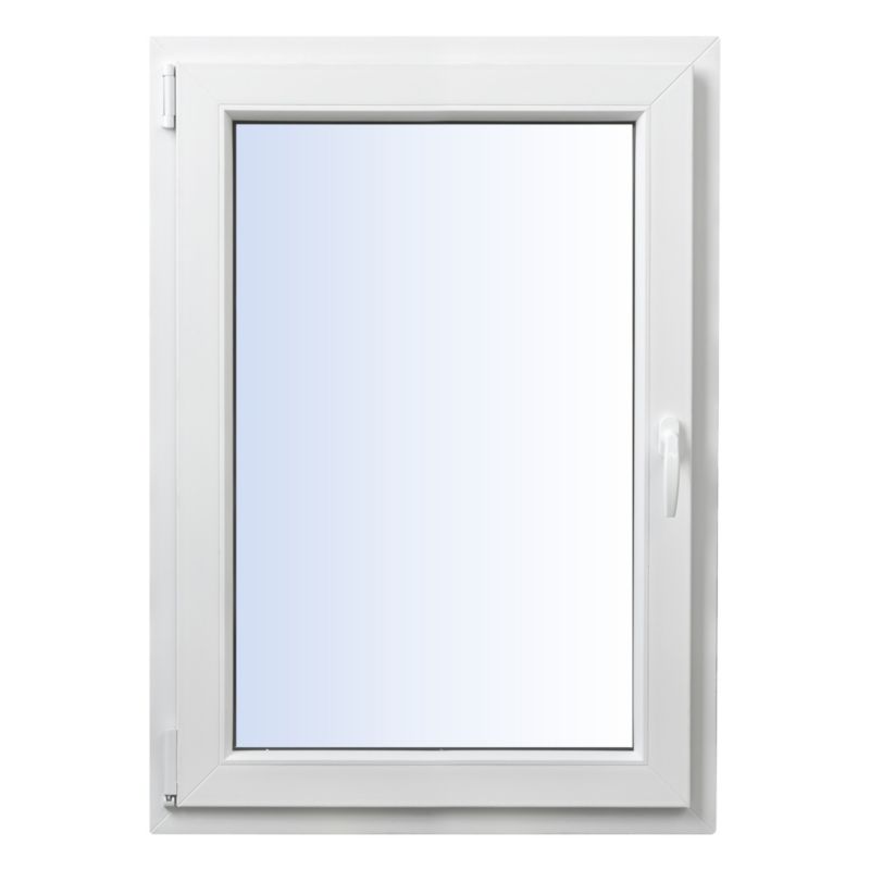 PVC výklopné okno, trojsklo, 865 x 1435 mm, ľavé, biela/antracitová