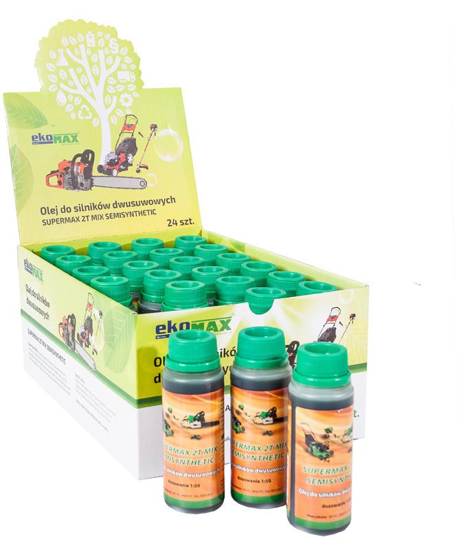 Olej pre dvojtaktné motory Ekomax Supermax 2T zelený 0,1l