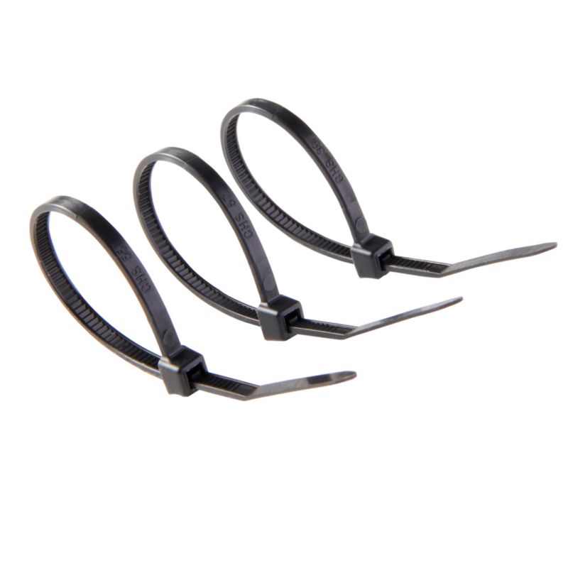 Sťahovacie pásky 2,5 x 100 mm čierne 100 ks