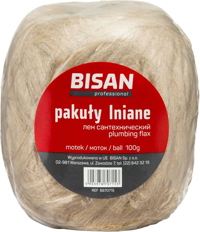 Ľanová kúdeľ Bisan, 100 g pradienka