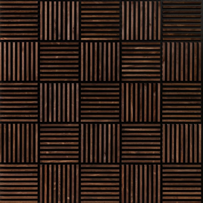 Drevený panel Stegu Linea Tmavý, dub tmavý, 0,58 m2