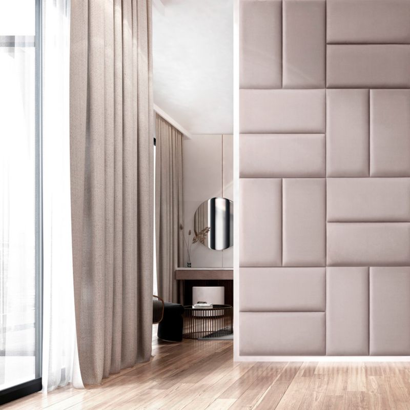 Čalúnený stenový panel Stegu Mollis F11 obdĺžnik 60 x 30 cm béžový