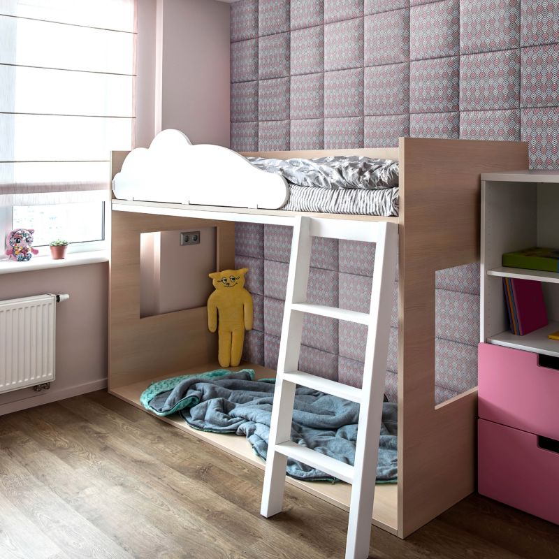 Čalúnený stenový panel Stegu Mollis štvorcový 30 x 30 cm 3D ružový